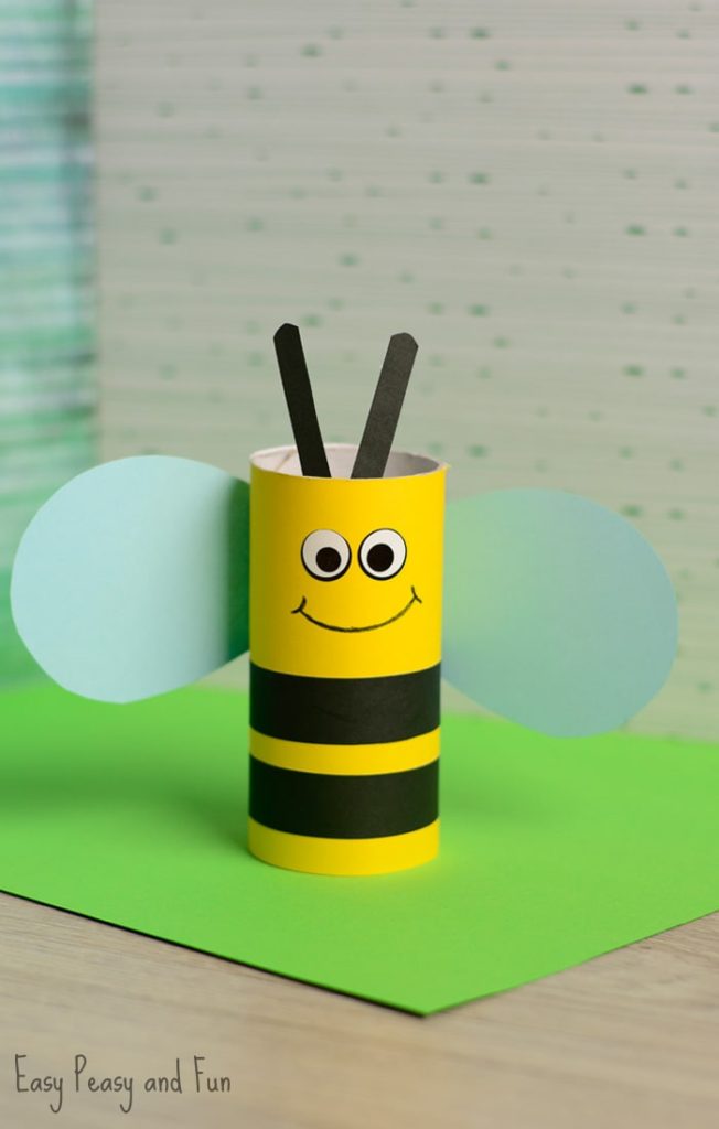 Cute-Toilet-Paper-Roll-Bee-Craft-for-Kids